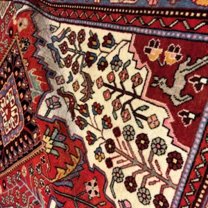 فرش دستباف پرده ای نهاوند نقشه لچک سفید (4 متری)