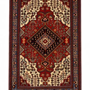 فرش دستباف پرده ای نهاوند نقشه لچک سفید (4 متری)