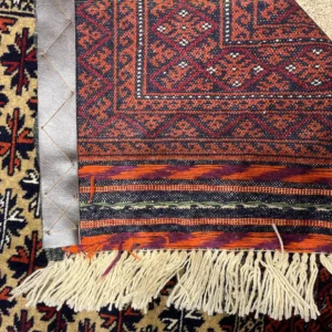 فرش دستباف 1.5 متری بلوچ چله پشم با ابعاد ۱۷۵x۱۱۲